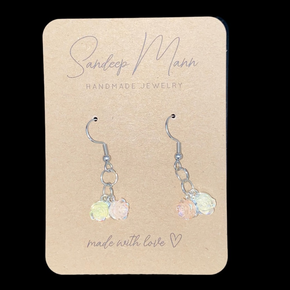 Handmade floral earrings